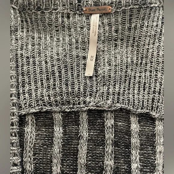 Free People Black & White Maxi Cardigan - Picture 4 of 4